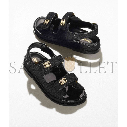 CHANEL SANDALS 		KNITWEAR			BLACK G35927 X56555 94305