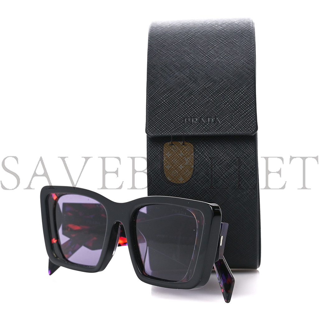 PRADA ACETATE SYMBOLE SUNGLASSES SPR 08Y PURPLE MULTICOLOR