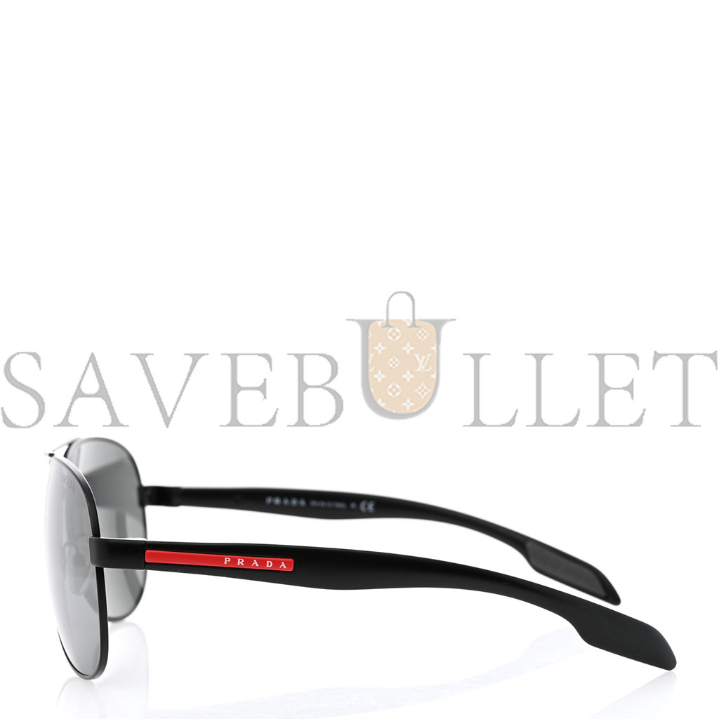 PRADA AVIATOR SUNGLASSES SPS 53P BLACK