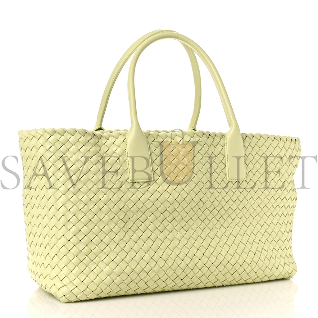 BOTTEGA VENETA LAMBSKIN INTRECCIO MEDIUM CABAT LEMON WASHED  (41*25*17cm)