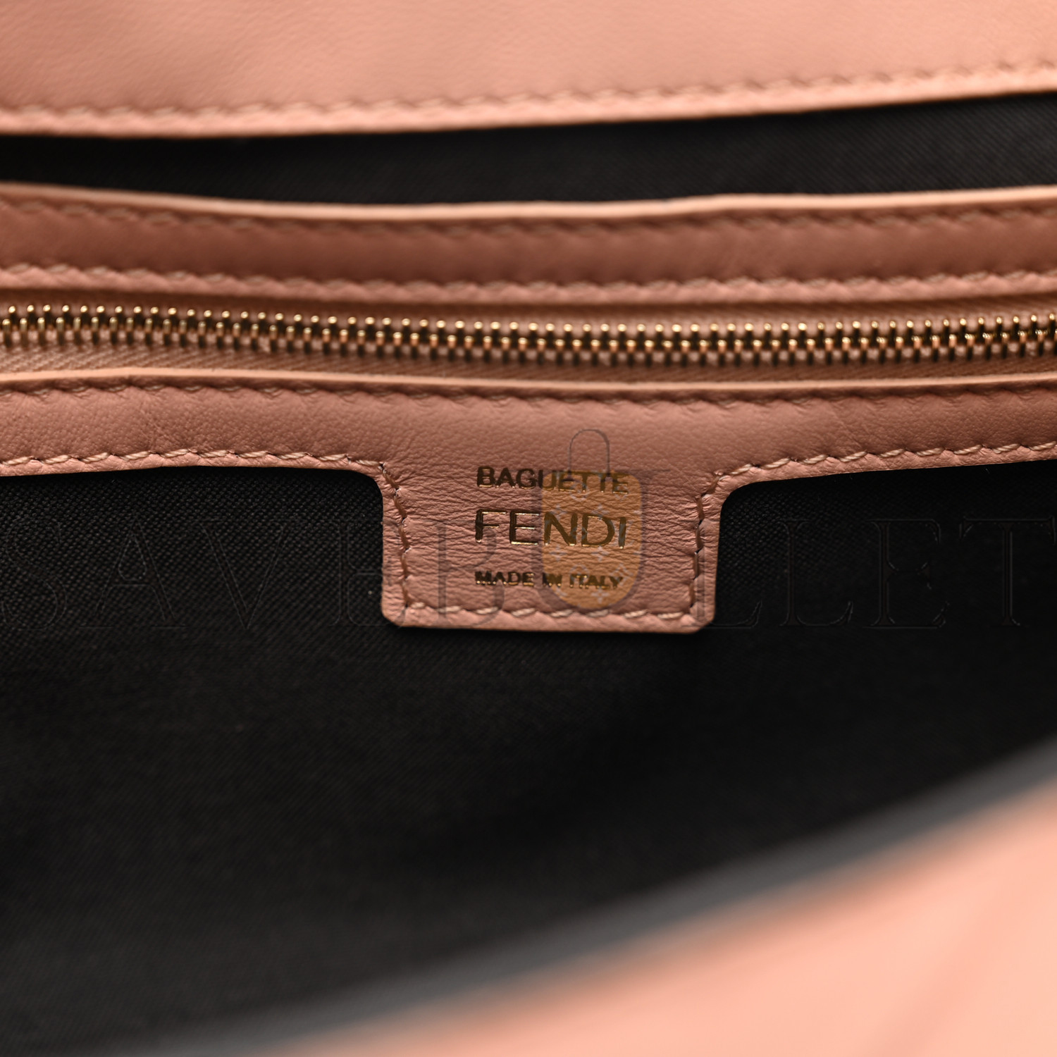 FENDI NAPPA FF 1974 EMBOSSED BAGUETTE ROSA BOURBON (27*15*6cm)