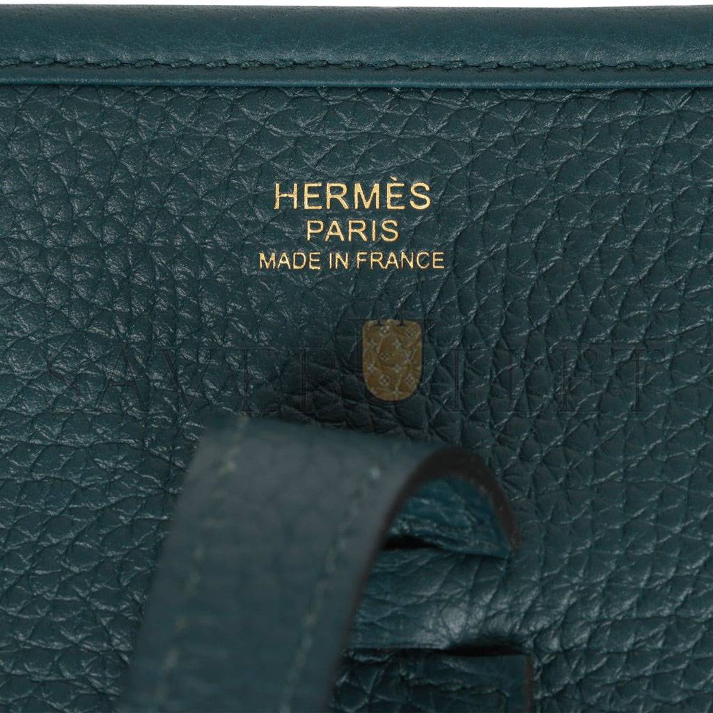 HERMES EVELYNE III PM VERT CYPRESS CLEMENCE GOLD HARDWARE  (29*30*7cm)