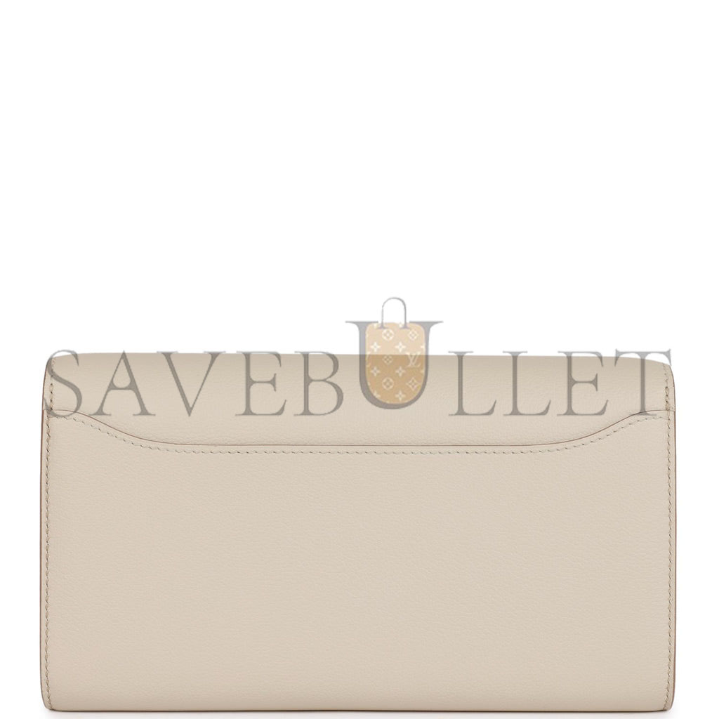 HERMES CONSTANCE WALLET TO GO BETON EVERCOLOR GOLD HARDWARE (22*11cm)