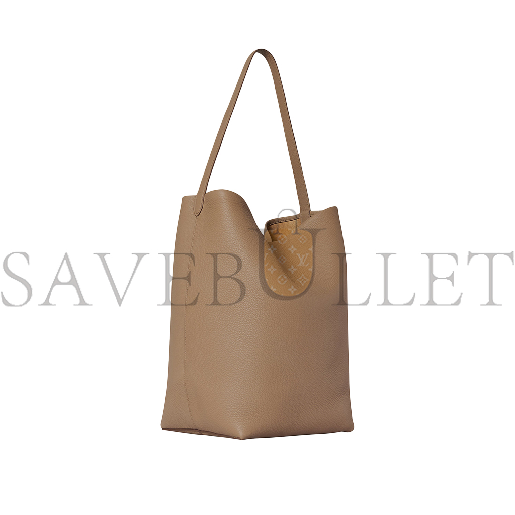 THE ROW LARGE NS PARK TOTE BAG IN LEATHER DARK TAUPE W1273L129DTPL (43*38*20cm)